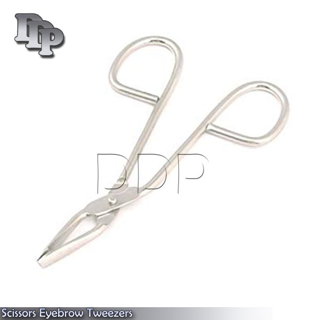 New Eyebrow Eyelash Style Tweezer Scissor 3.4" Hair Remover Beauty Makeup Tools