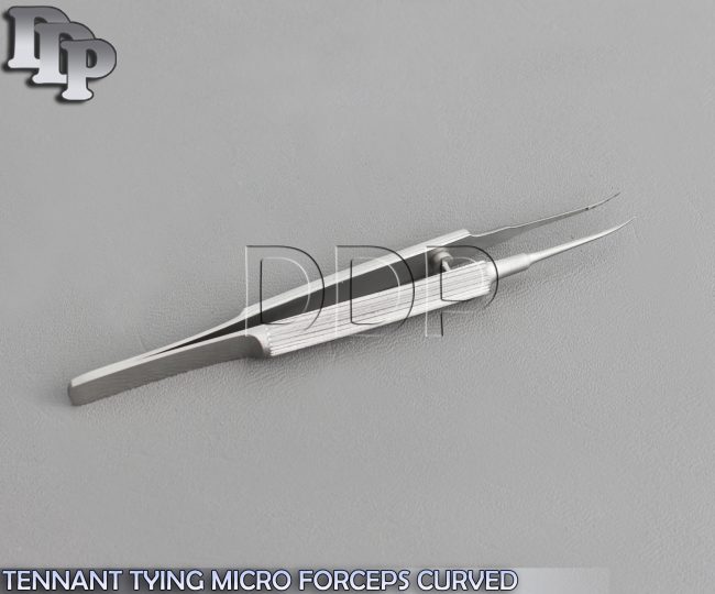 O R GRADE TENNANT TYING MICRO SUTURE FORCEPS 4.25" CURVED