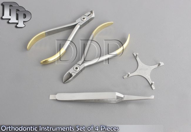 Orthodontic Instruments Set of 4 Pieces - Stainless Steel DN-476