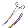 Pean Hemostat Locking Forceps 10" Curved Multi Color Surgical Inst DS-2459