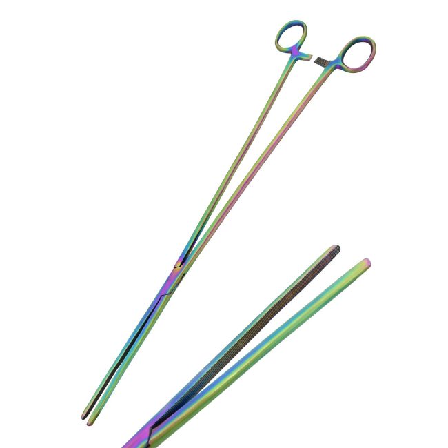 Pean Hemostat Locking Forceps 20" Straight Multi Color Surgical Inst DS-2464