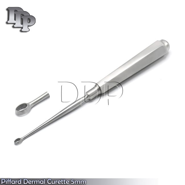 Piffard Dermal Curettes 5MM Oval Shape Cup 6 1/4" Surgical Instruments