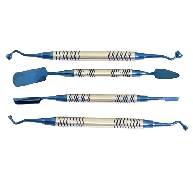 Prf Set of Bone Grafting Carrier Spoon Dental Kit Dental Instrument Blue DN-2594