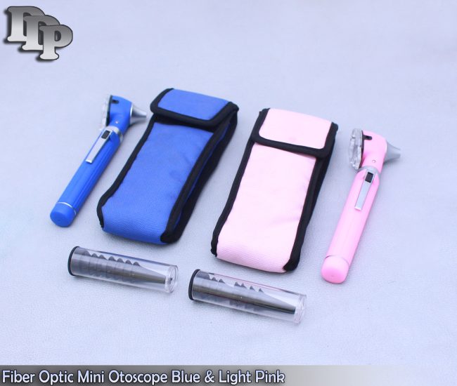 Pro Physician 2.5V Halogen Light FiberOptic Otoscope Diagnost Blue & Light Pink