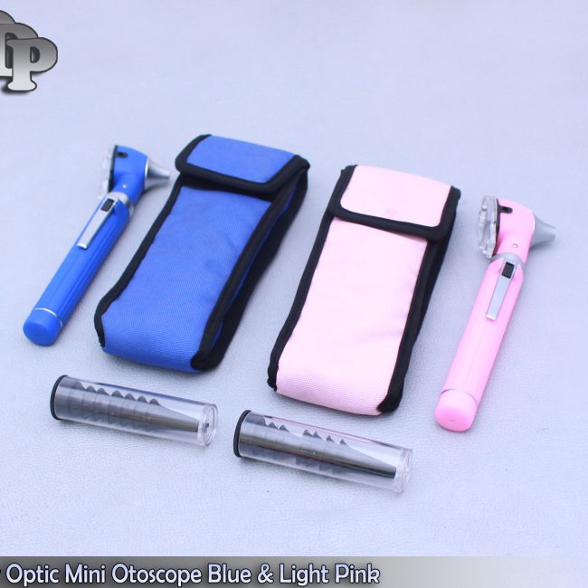 Pro Physician 2.5V Halogen Light FiberOptic Otoscope Diagnost Blue & Light Pink