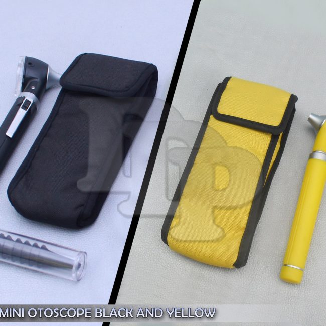 Pro Physician 2.5V Halogen Light FiberOptic Otoscope Diagnost Set Black & Yellow