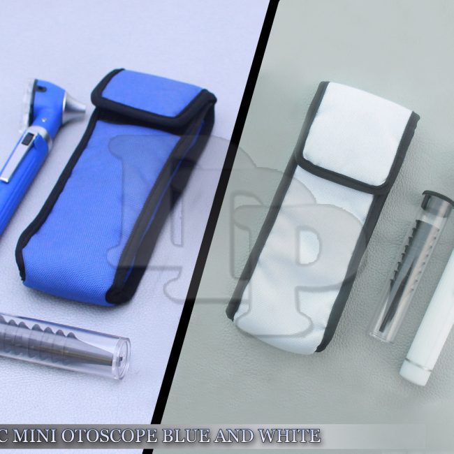 Pro Physician 2.5V Halogen Light FiberOptic Otoscope Diagnost Set Blue & White