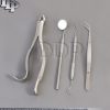 SET OF 4 PCS ORAL DENTAL SURGERY EXTRACTION KIT WITH EXTRACTING FORCEPS #10H