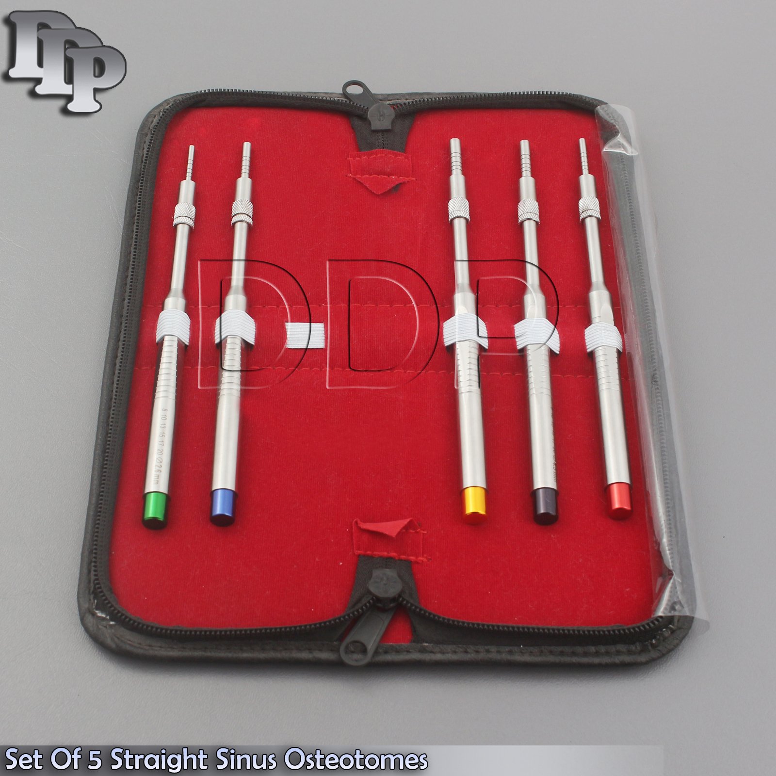 SET OF 5 O.R GRADE STRAIGHT SINUS OSTEOTOMES DENTAL IMPLANT SET KIT