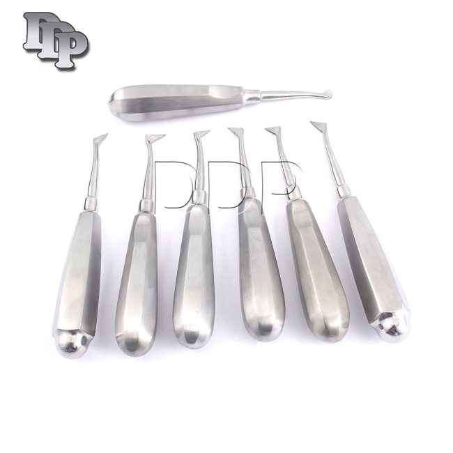 SET of 7 Dental Root Elevator CRYER # 44,45,25,26,4L,4R &1L -GERMAN STAINLESS