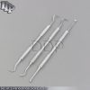 Set Of 3 Periodontal Sickle Scaler Dental Jacquette Towner Tartar Plaque Remover