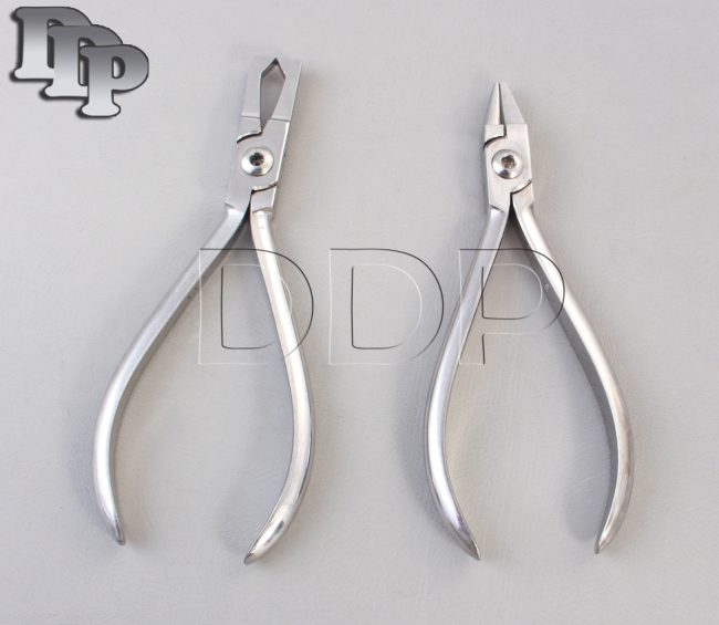 Set of 2 Bird Beak Plier & Bracket Remover Plier Straight Orthodontic Set