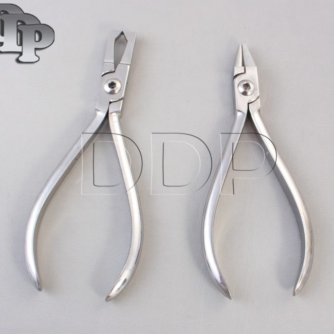 Set of 2 Bird Beak Plier & Bracket Remover Plier Straight Orthodontic Set