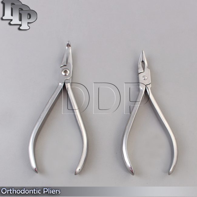 Set of 2 How Plier Curved & Slim Weingart Plier Orthodontic Instruments