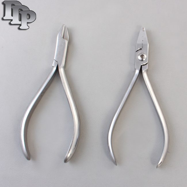 Set of 2 Jarabak Light Wire Plier & 3 Prong Plier Orthodontic Instruments
