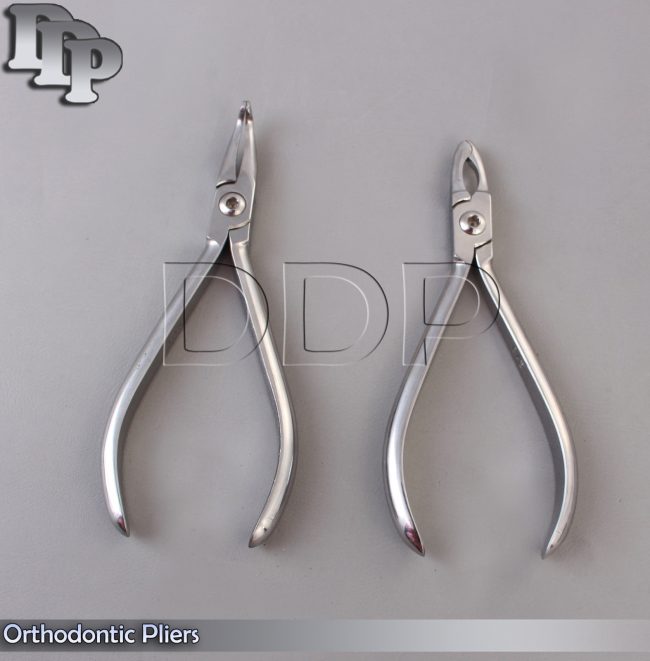 Set of 2 Johnson Plier & How Plier Curved Orthodontic Instruments Set