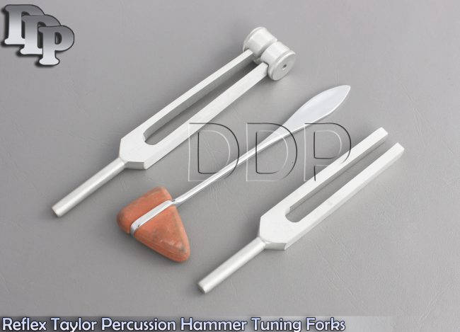 Set of 3 pcs Reflex Taylor Percussion Hammer Tuning Forks c128, 512 New