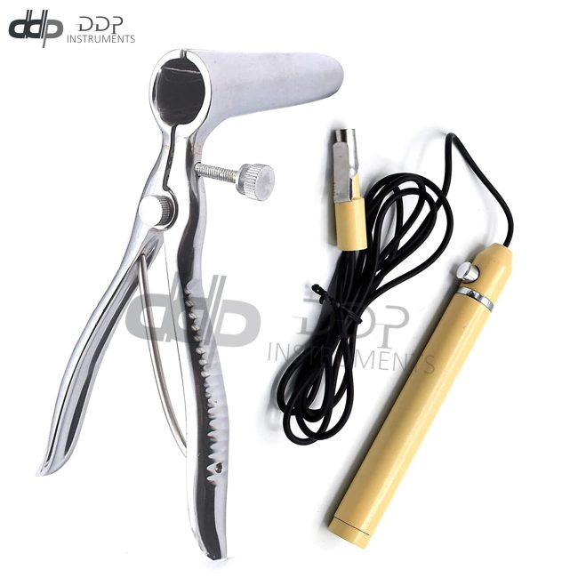 Sims Rectal Speculum with Cream Color Speculum LED Light Source