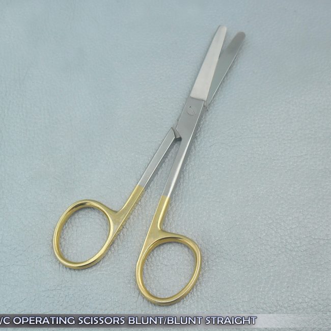 T/C OPERATING SCISSORS BLUNT BLUNT 5.5" STRAIGHT TIP W/ TUNGSTEN CARBIDE INSERTS