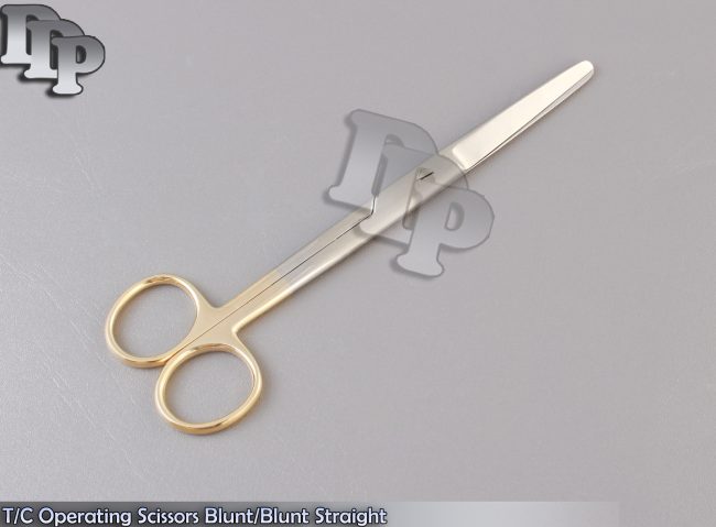 T/C Operating Scissors Blunt/Blunt 7.25" Straight Surgical Instruments