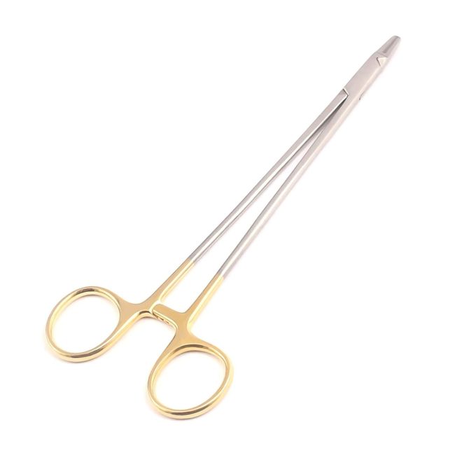 T.C. Ryder Needle Holder 9" Tungsten Carbide Inserts Stainless/Gold