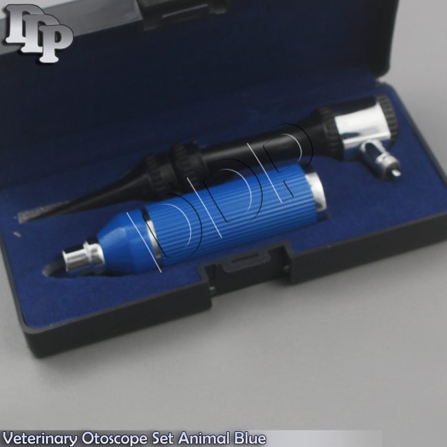 Veterinary Otoscope Set Animal Diagnostic Instruments BLUE NT-947